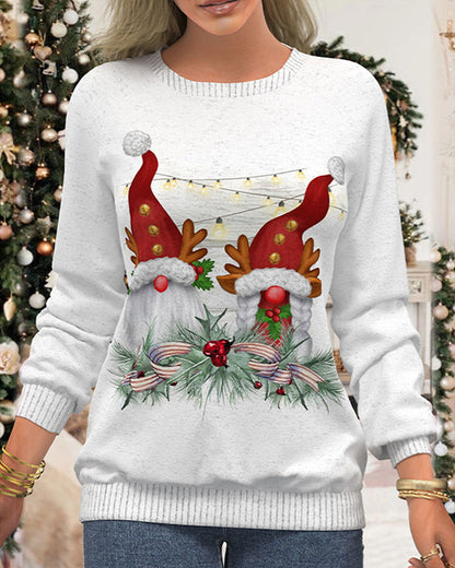 Weihnachtssweatshirt Festlich Rot - IdealeKleiden