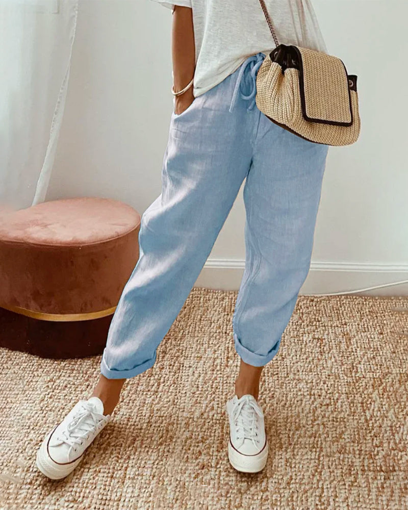 Helga | Pantalon en lin élégant été