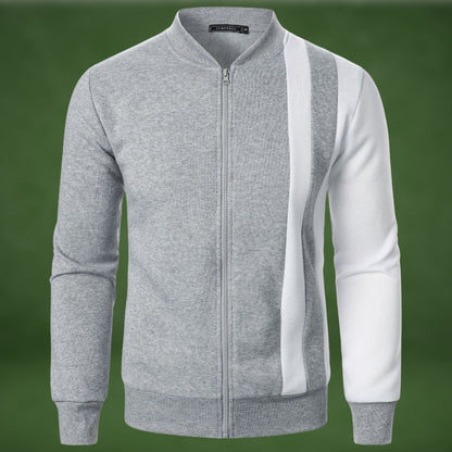 Sweatshirt sportif, fermeture éclair, mélange de polyester