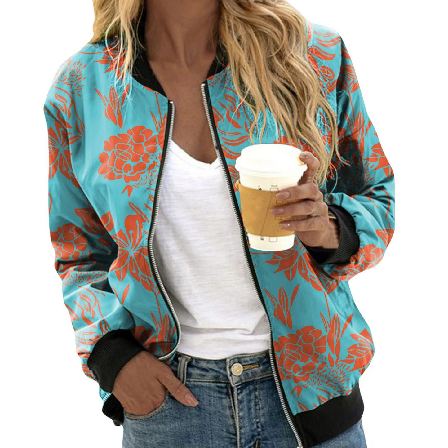 Blazer d'été femme Fleurs éclatantes