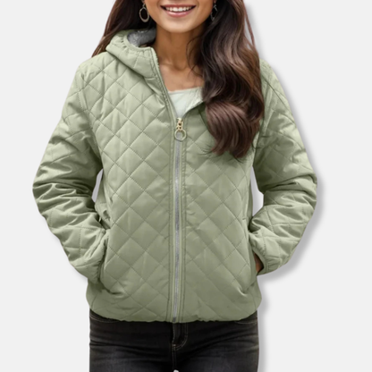 Doudoune matelassée femme coupe ample à capuche