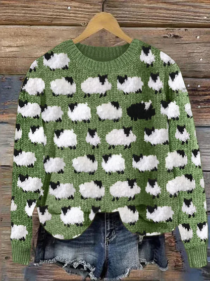 Seren – Pull rétro motif poulet