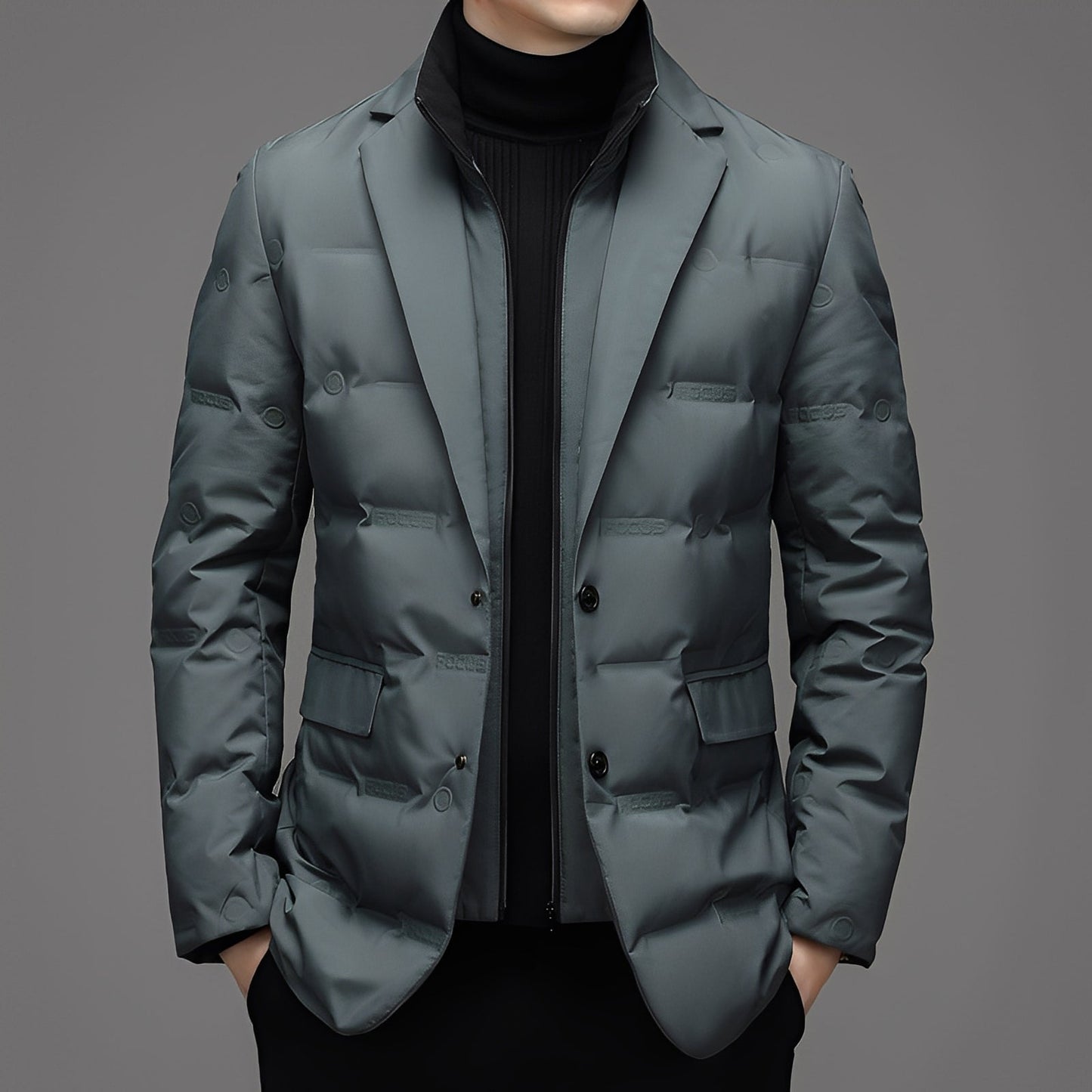 Doudoune homme chic décontractée noire