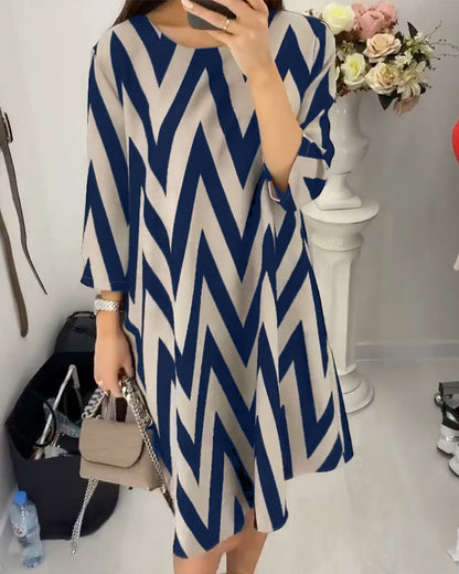 Robe féminine tendance avec imprimé