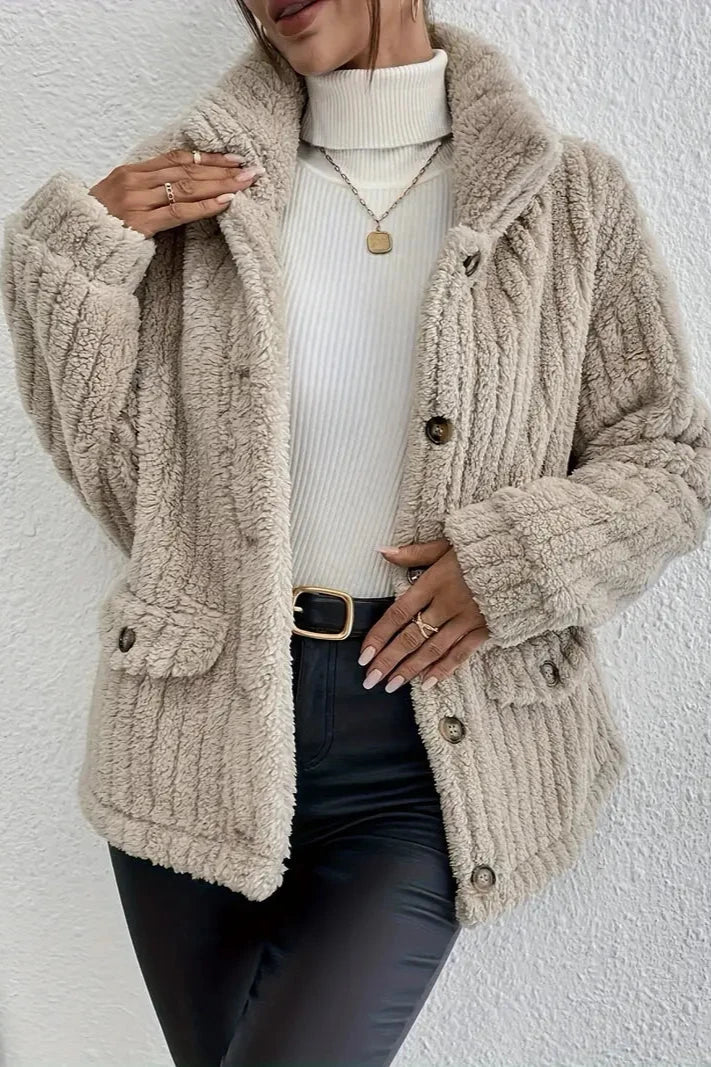 Weiche Teddyjacke Damenschal - IdealeKleiden