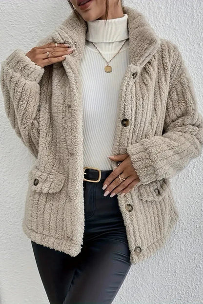 Weiche Teddyjacke Damenschal - IdealeKleiden