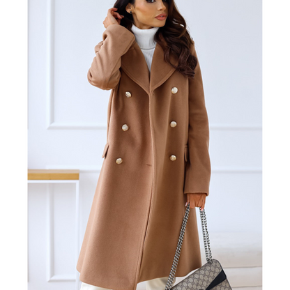 Manteau d'hiver long, chaud et élégant pour femme