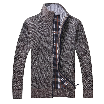 Cardigan élégant en polaire douce pour homme