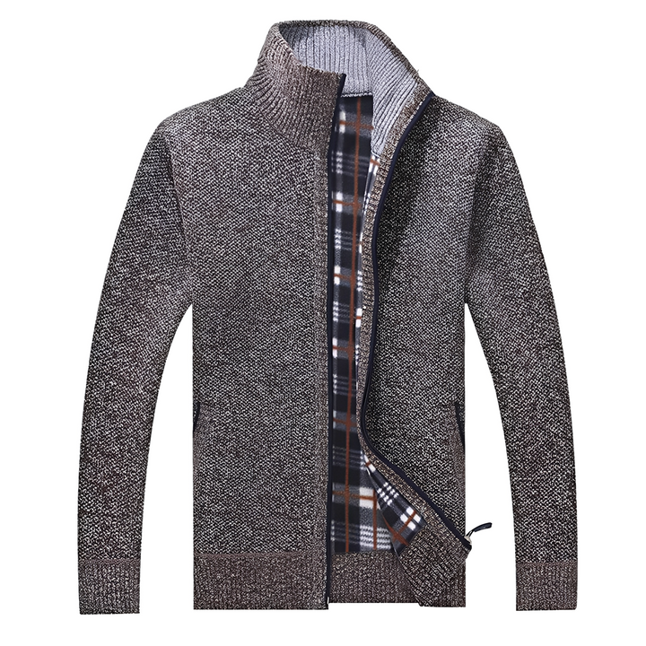 Cardigan élégant en polaire douce pour homme