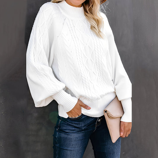 Eleganter Damen Rollkragenpullover Modern Lässig - IdealeKleiden