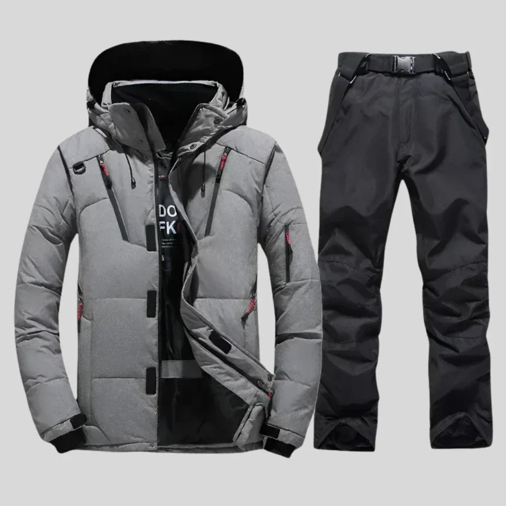 Ensemble de sports d'hiver chaud et isolant pour homme