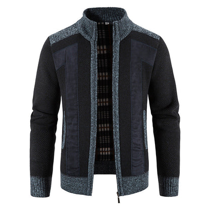 Veste en peluche confortable pour hommes avec fermeture éclair