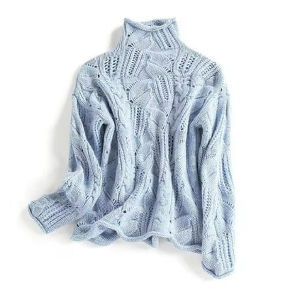 Écharpe tricotée à col roulé chaude pour femme