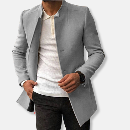 Robe slim en mélange de laine, col ras du cou, longueur hanches