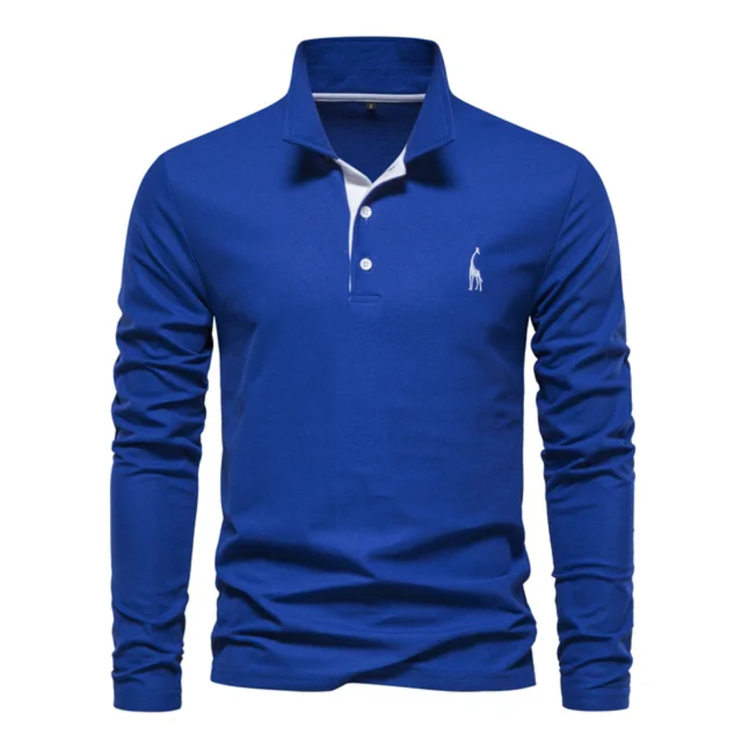 Polo homme manches longues classique élégant