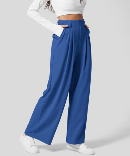 Pantalon femme élégant coupe large sur mesure