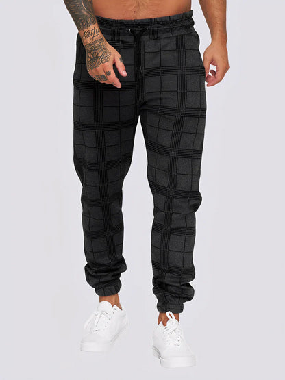 Pantalon à carreaux élégant homme Slimfit moderne