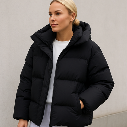 Manteau d'hiver matelassé pour femme, coupe élégante
