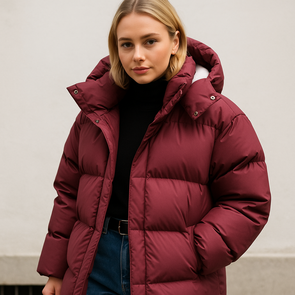 Manteau d'hiver matelassé pour femme, coupe élégante