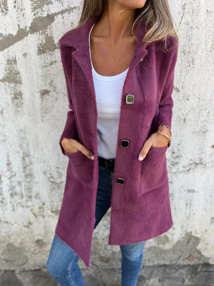 Longue veste femme moderne boutons