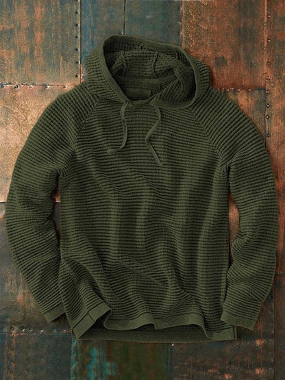 Hoodie en maille Capuche Motif Taille