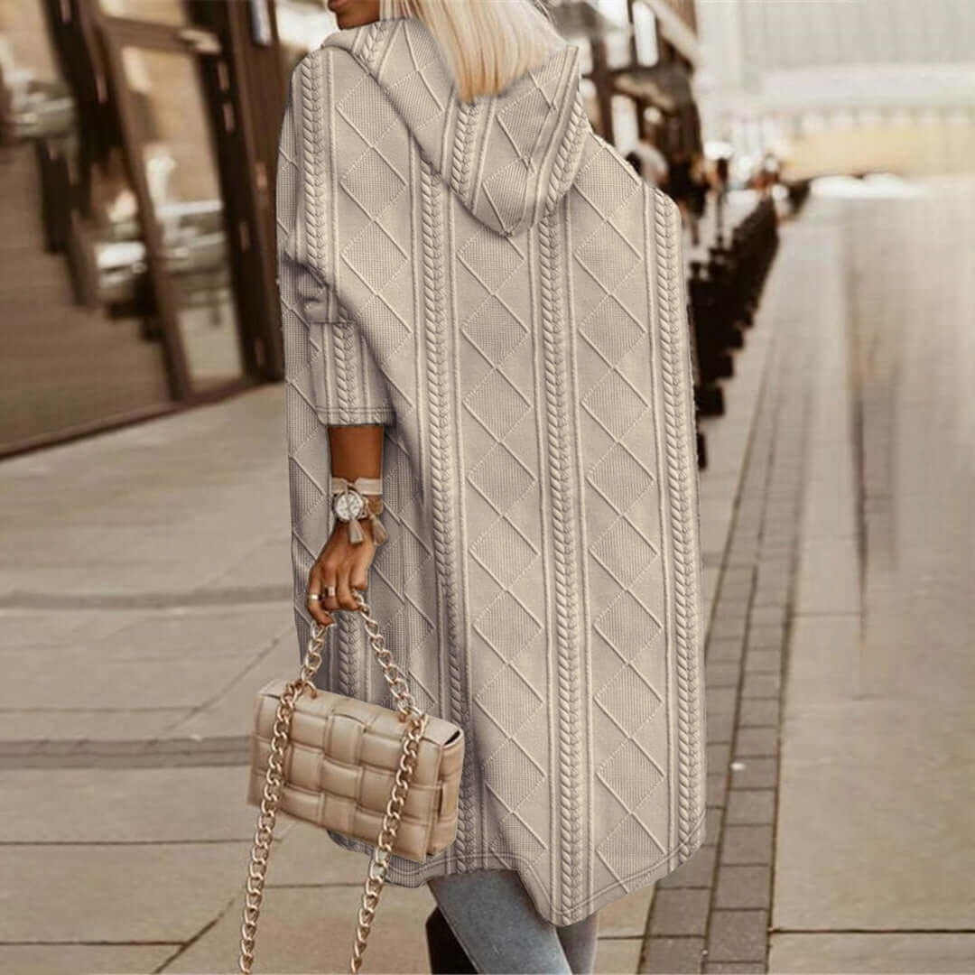 Stylischer Damenmantel Soft Velour - IdealeKleiden