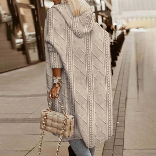 Stylischer Damenmantel Soft Velour - IdealeKleiden