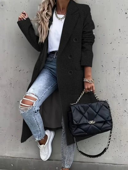 Trench-coat élégant femme classique hiver