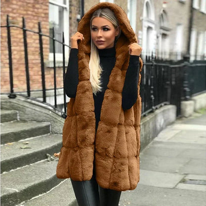 Gilet en fausse fourrure élégant pour femme