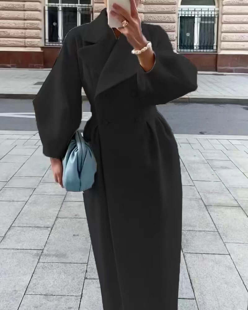 Manteau élégant pour femme Manches longues Style hivernal
