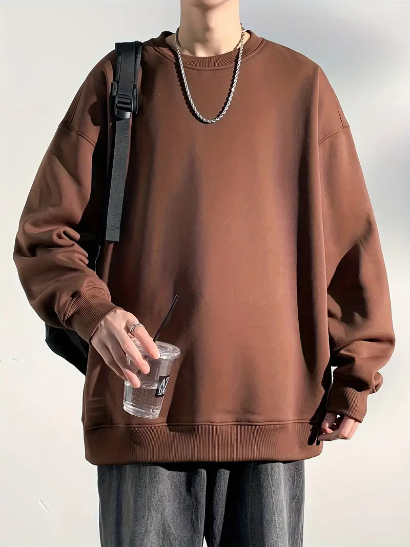 Pull ras du cou coloré pour hommes
