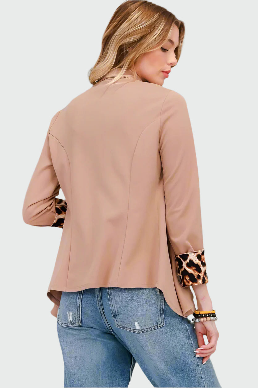 Stylisher Blazer mit Panther Muster - IdealeKleiden