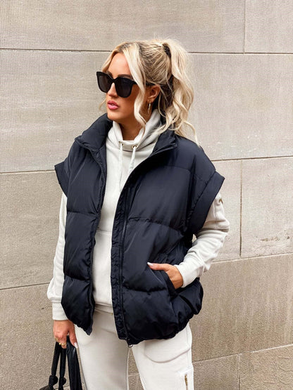 Gilet d'été matelassé sans manches pour femme
