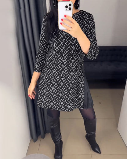 Robe d'été confortable, col rond