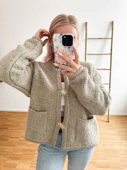 Veste en teddy doux Chic décontracté Manteau en peluche