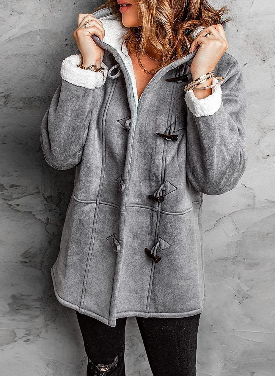 Veste polaire femme chaude Douillette Capuche