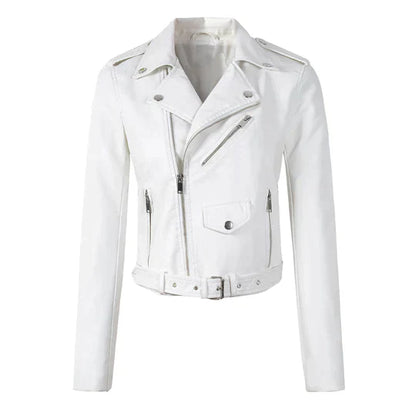 Elegante Damen Lederjacke Luxus Qualität - IdealeKleiden