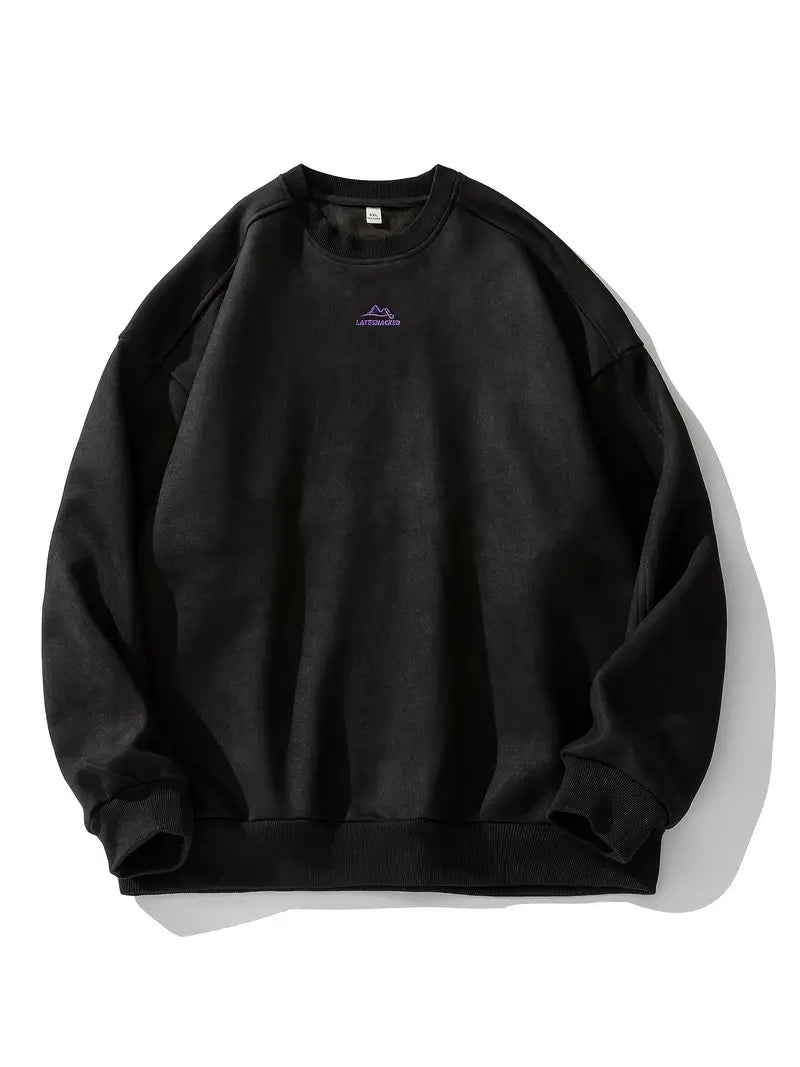 Pull homme chaud col rond classique