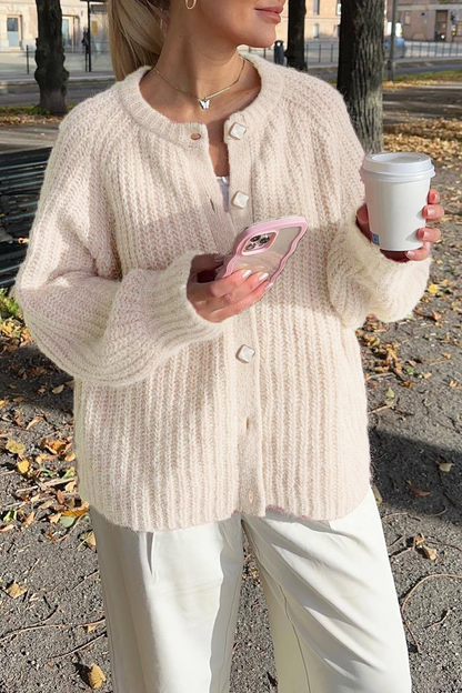Pull en maille décontracté col rond femme
