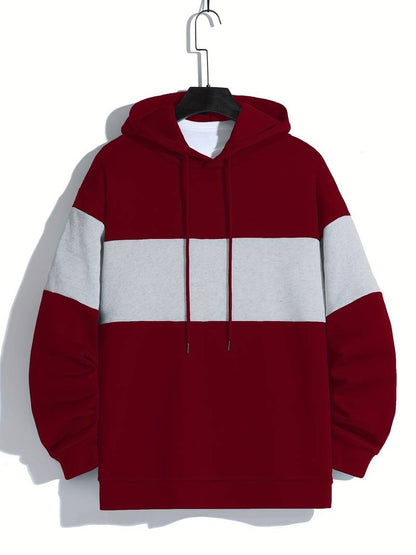 Pull à capuche décontracté pour hommes à manches longues