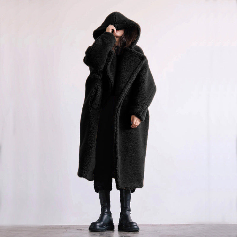 Robe d'hiver matelassée longue à boutons pour femme