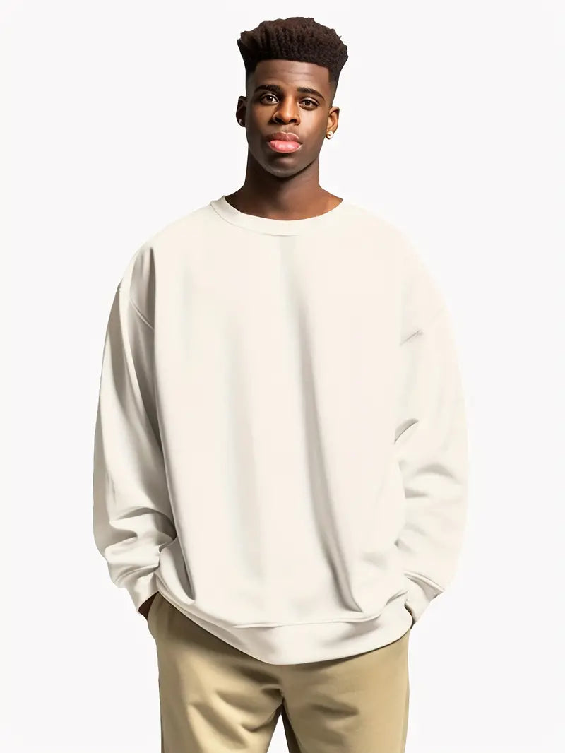 Pull décontracté à col rond pour homme