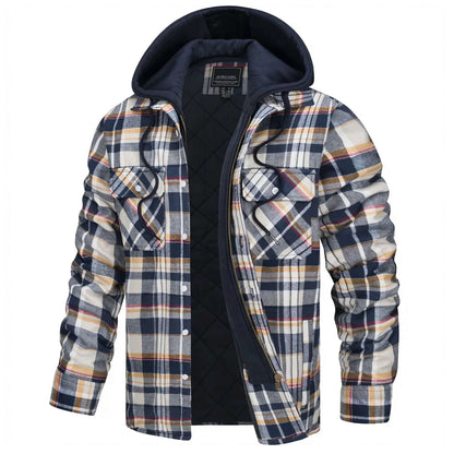 Veste de loisir à carreaux pour homme, manches longues, moderne