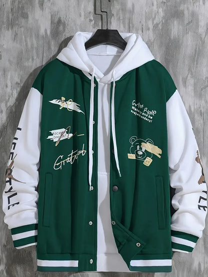 Blouson de baseball décontracté pour homme Sportif Décontracté