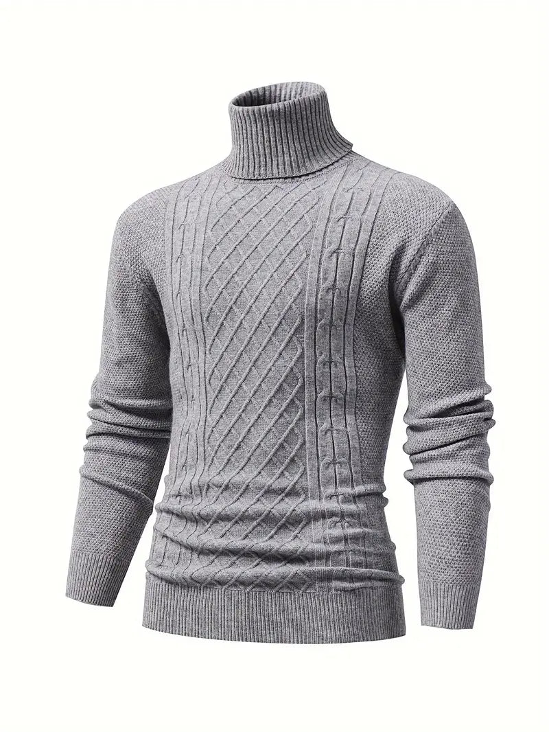 Pull roulé décontracté homme