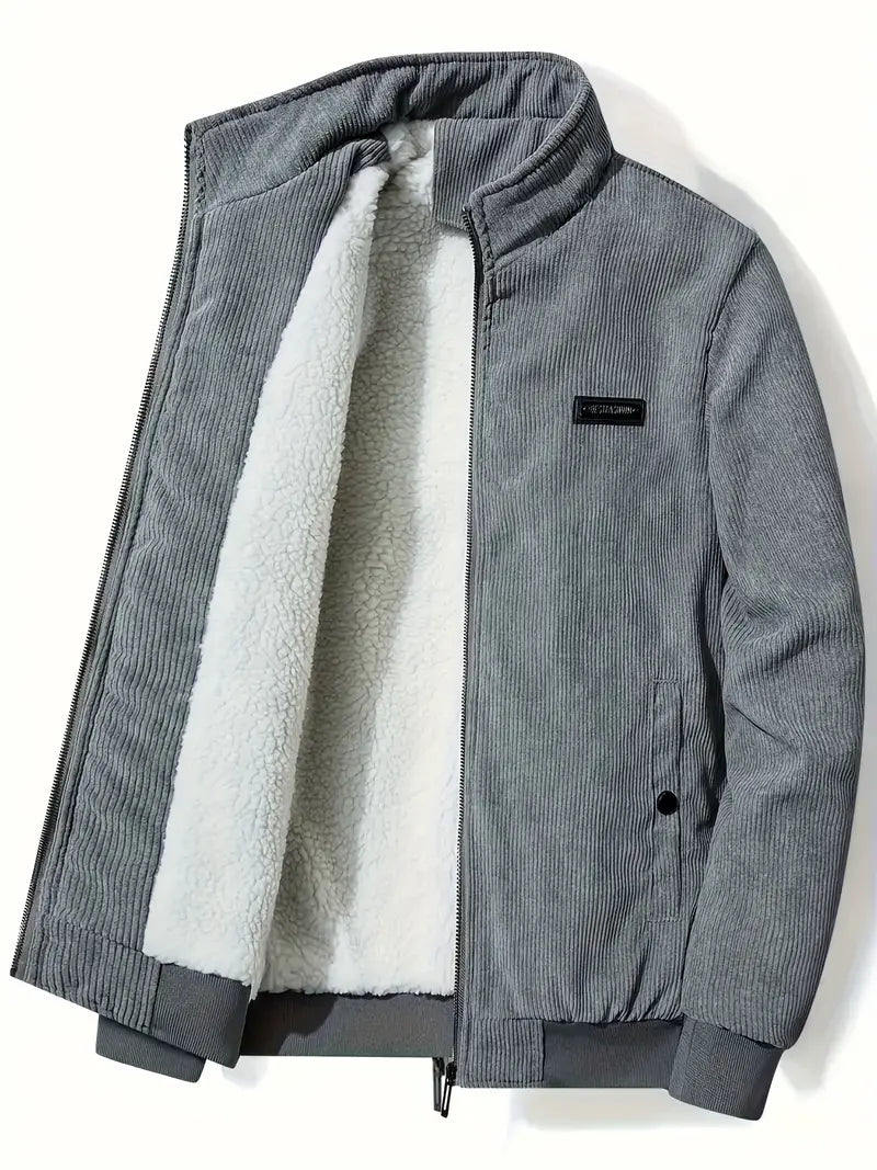 Veste homme col montant élégante noire