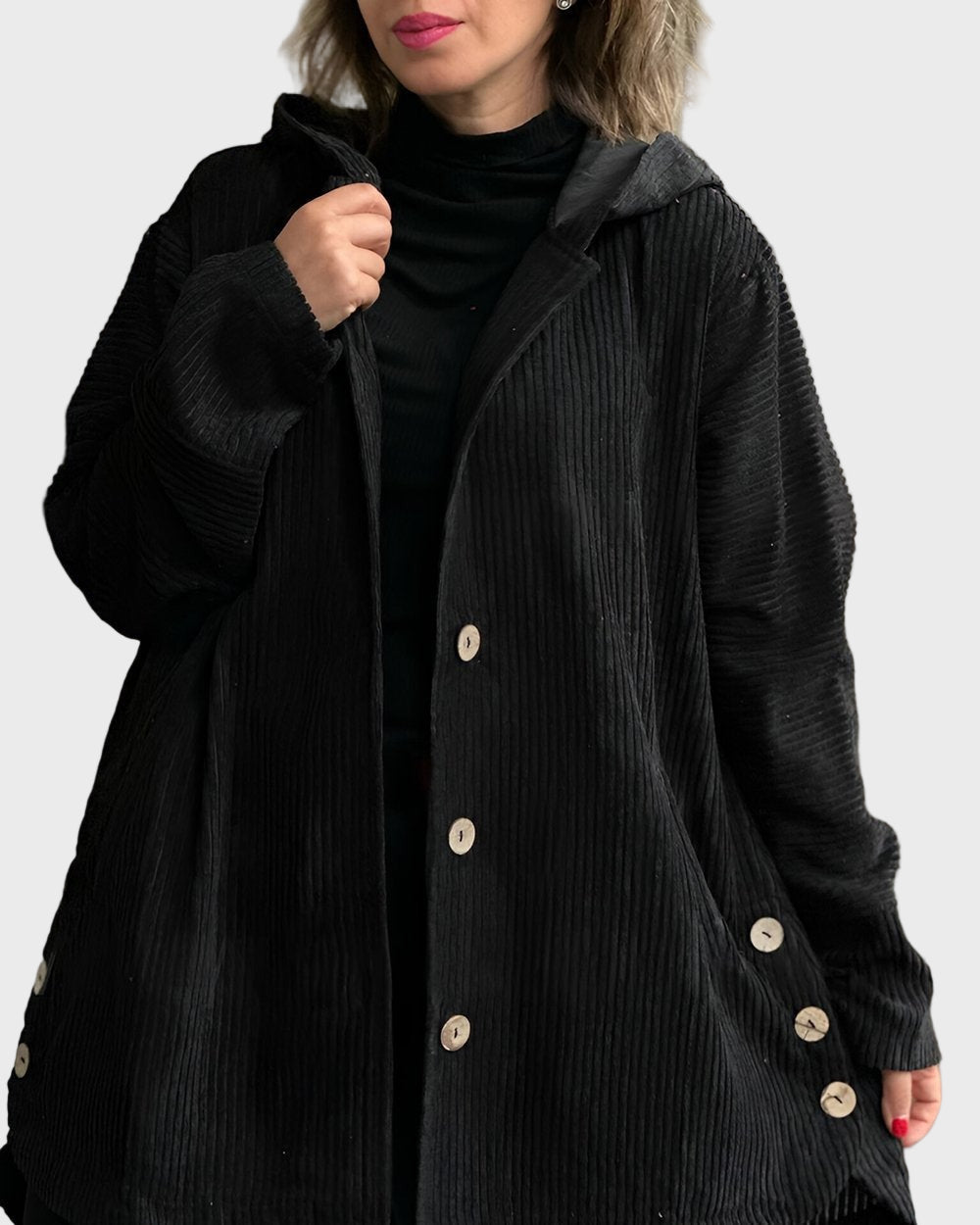 Veste d'hiver pratique Capuche et boutons