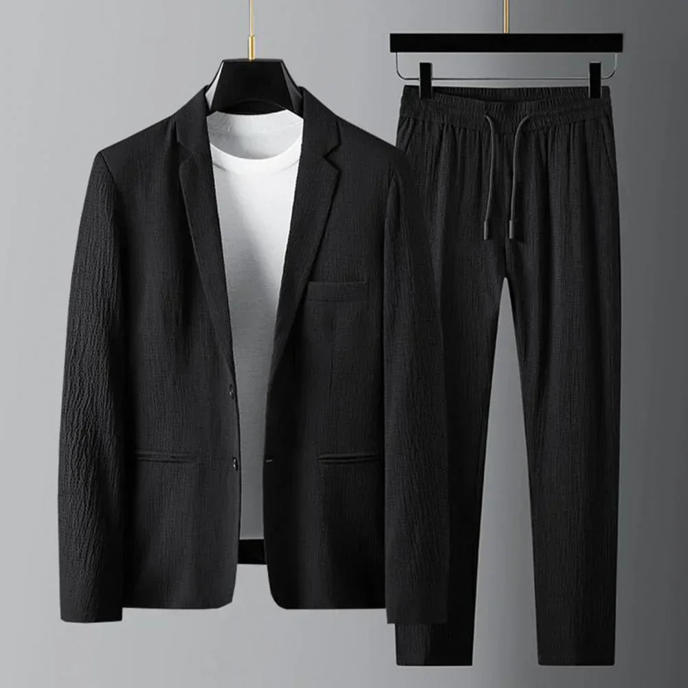Ensemble élégant pour homme : blazer et pantalon en velours côtelé