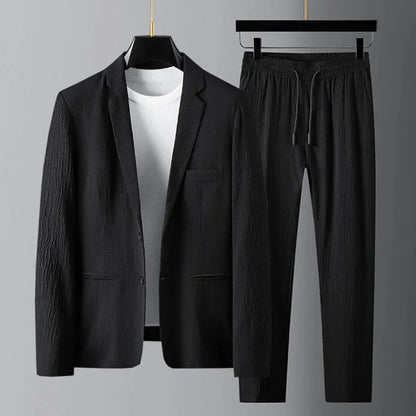 Ensemble élégant pour homme : blazer et pantalon en velours côtelé