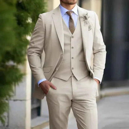 Costume homme 3 pièces élégant coupe slim